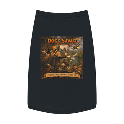 Pet Tank Top — "Dogg Savage: Fury in the Skies of Angkor Wat" Military Print Dog Shirt