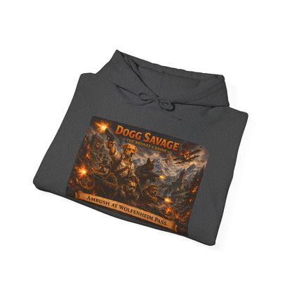Dogg Savage Graphic Hoodie "Ambush At Wolfenheim Pass — Vintage Warrior Album Art Sweatshirt