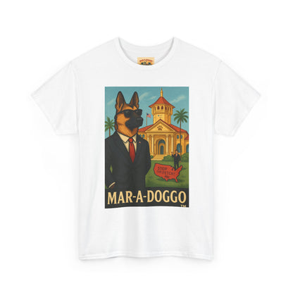Mar-A-Doggo Graphic Tee — Vintage Resort Dog Print