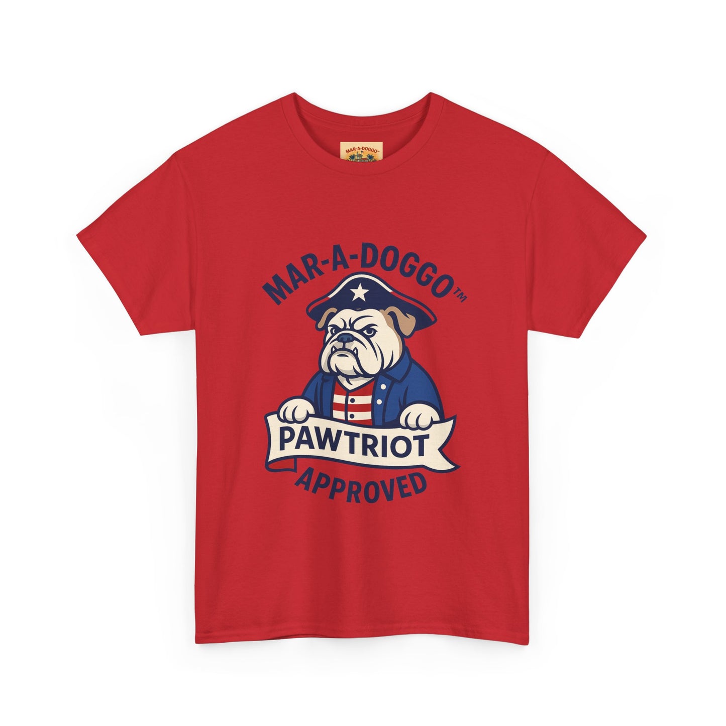 Pawtriot Tee - "Mar-a-Doggo" Patriotic Bulldog Shirt