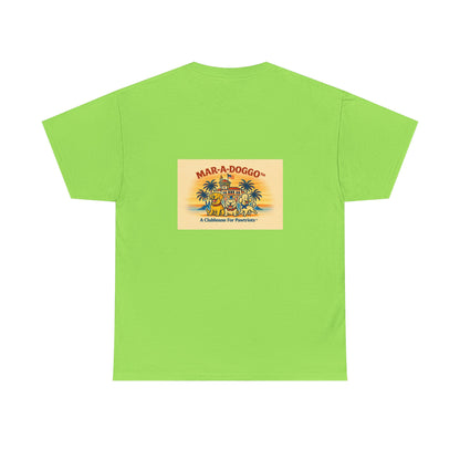 Mar-A-Doggo Tee – Retro Beach Dog Graphic T-Shirt (“Yappy Days”)