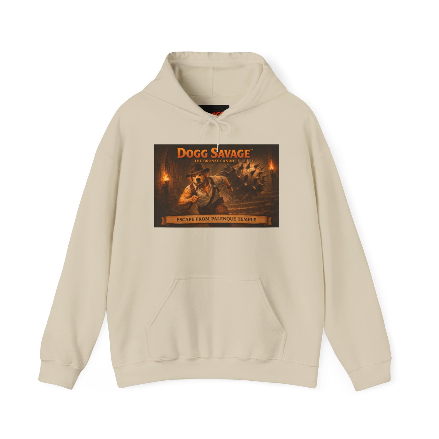 Hoodie — 'Dogg Savage: Escape From Palenque Temple' Retro Graphic Pullover