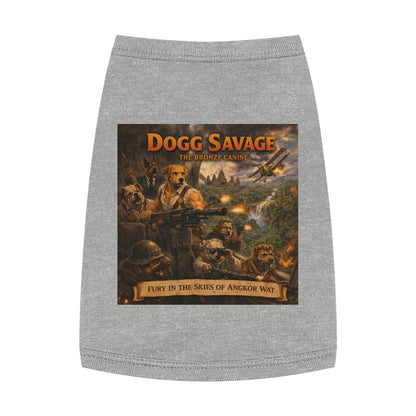Pet Tank Top — "Dogg Savage: Fury in the Skies of Angkor Wat" Military Print Dog Shirt