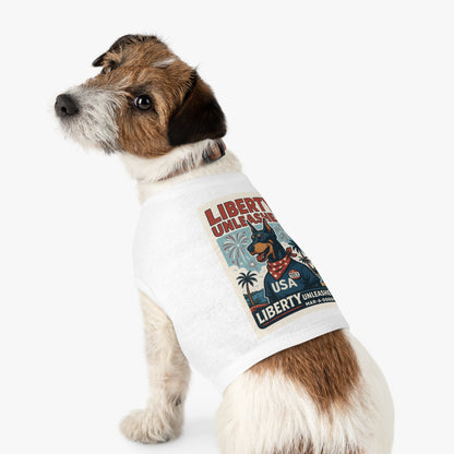 Dog Shirt - "Liberty Unleashed" USA Patriotic Dog Tank