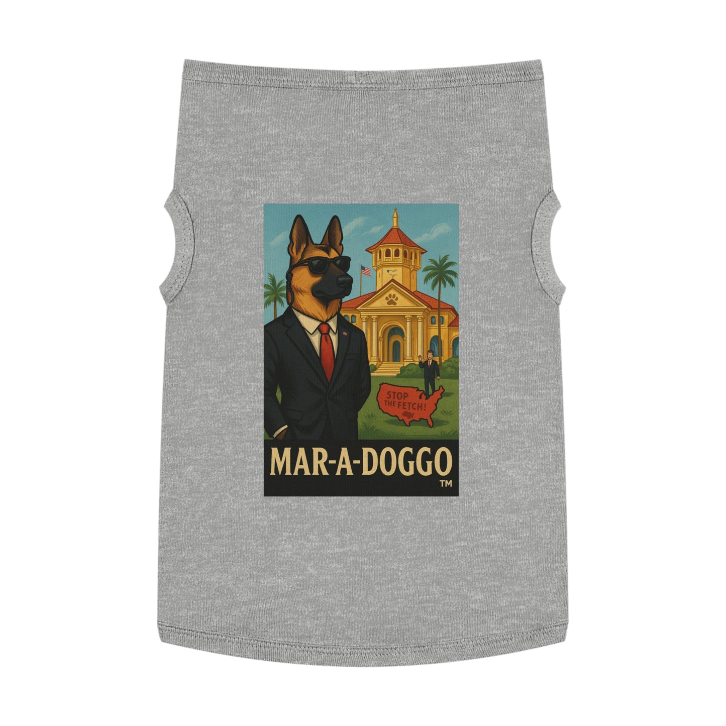 Dog Shirt — Funny 'Mar-A-Doggo' Political Dog Graphic Tank for Dogs