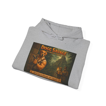Dogg Savage Graphic Hoodie — Vintage Album Art Pullover "Doublecross At Tikal"