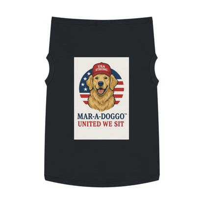 Patriotic 'Mar-A-Doggo' Dog Shirt — USA Strong Golden Retriever Tee