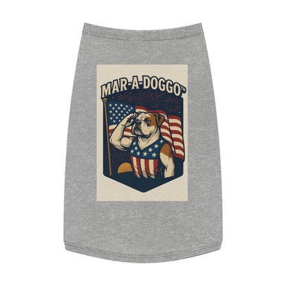 Patriotic Dog Shirt — "Mar-a-Doggo" American Flag Bulldog