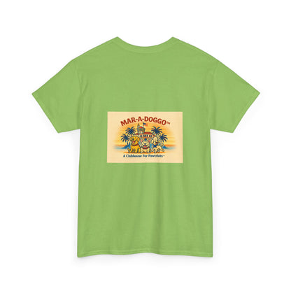 Mar-a-Doggo Patriotic Dog Tee — Vintage American Flag Dog Graphic T-Shirt
