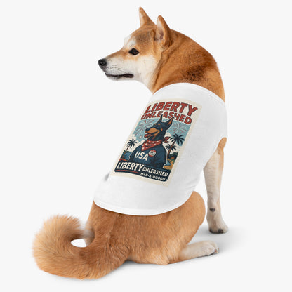Dog Shirt - "Liberty Unleashed" USA Patriotic Dog Tank