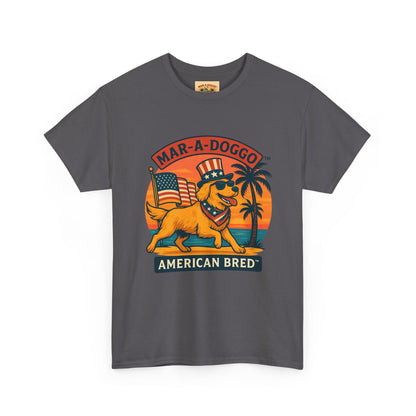 Mar-A-Doggo "American Bred" Tee — Patriotic Dog Graphic T-Shirt
