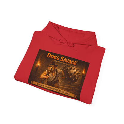 Hoodie — 'Dogg Savage: Escape From Palenque Temple' Retro Graphic Pullover