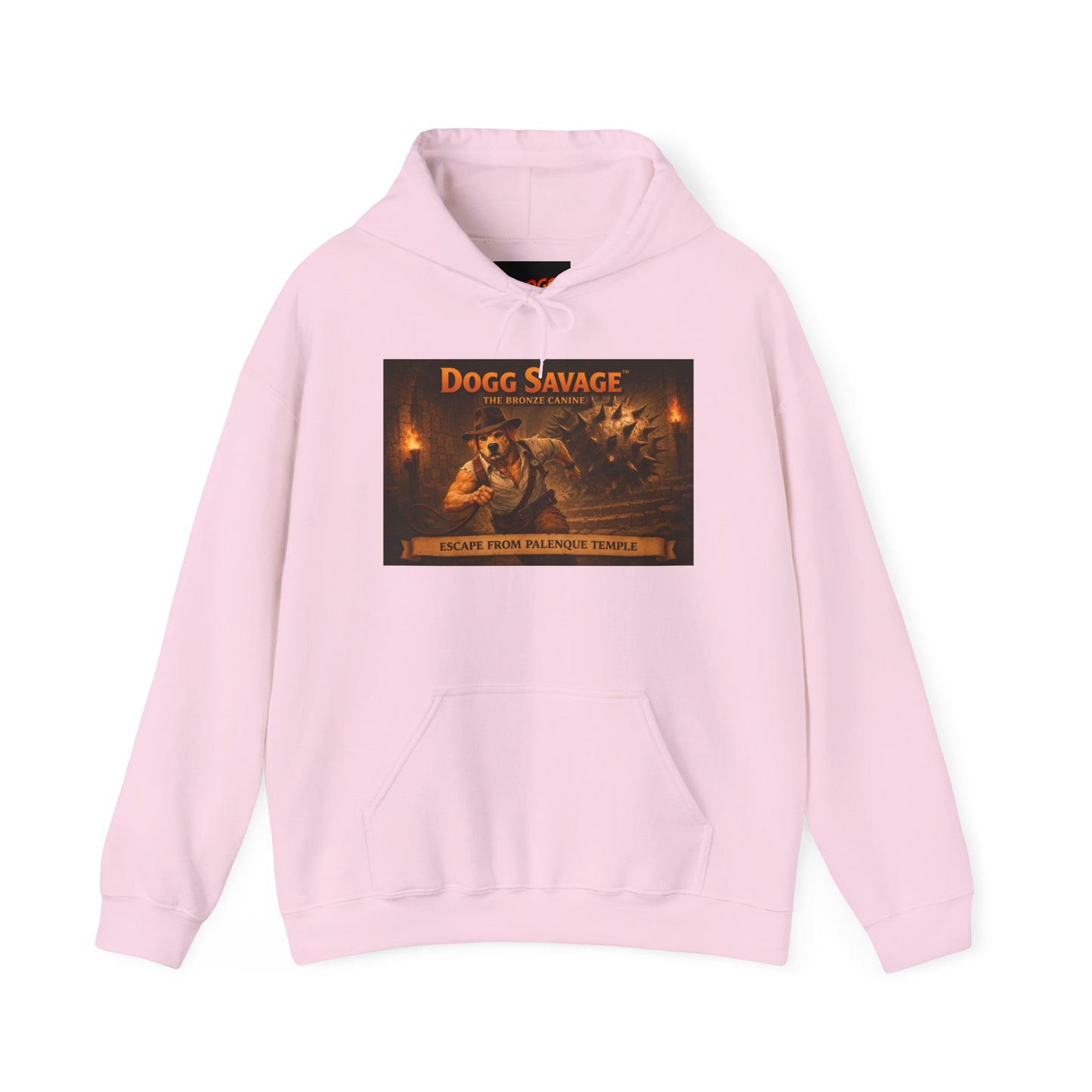 Hoodie — 'Dogg Savage: Escape From Palenque Temple' Retro Graphic Pullover