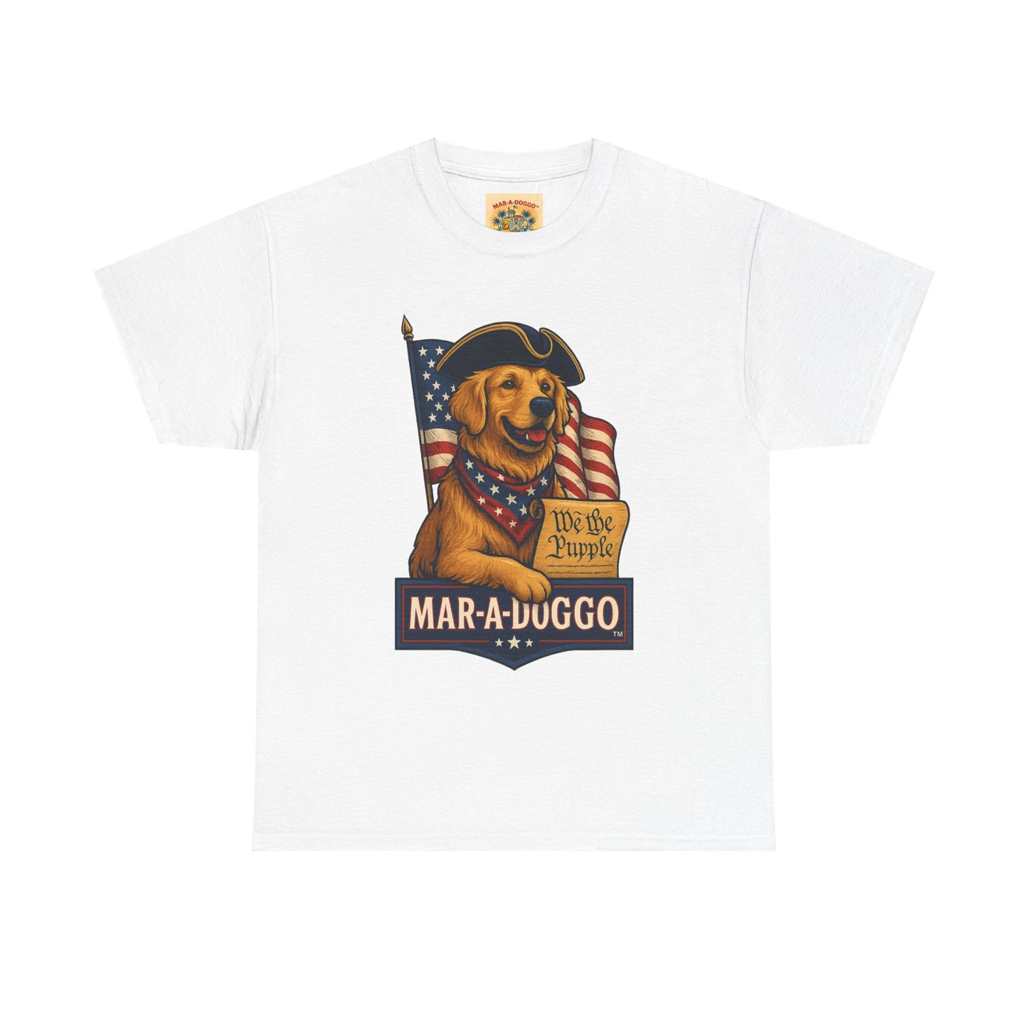 Mar-a-Duggo Patriotic Dog Tee — "We the Pupple" Vintage Americana T-Shirt