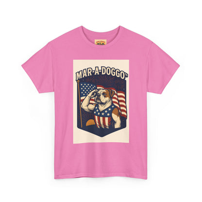 Mar-A-Doggo Patriotic Tee — American Flag Bulldog Graphic T-Shirt