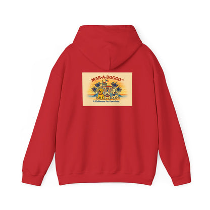 Navy Vintage 'Anchors Aweigh' Hoodie — 'Mar-A-Doggo' Retro Military Pet Design