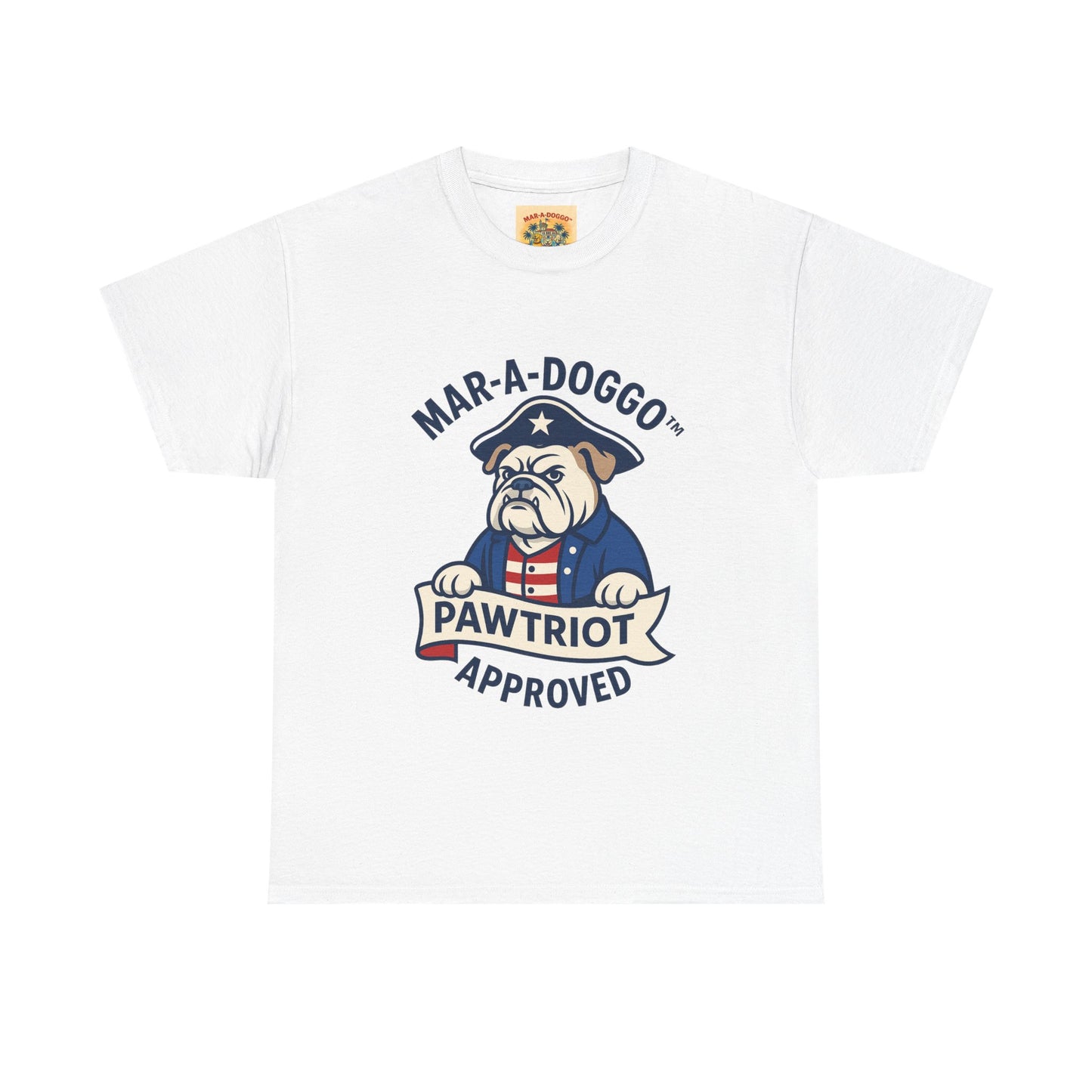 Pawtriot Tee - "Mar-a-Doggo" Patriotic Bulldog Shirt