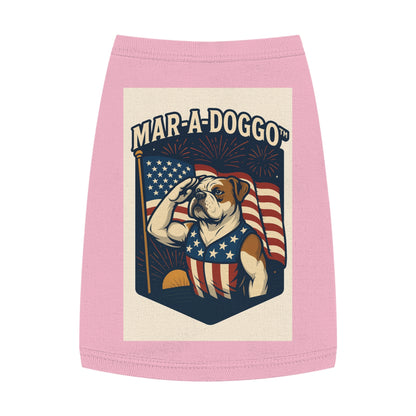 Patriotic Dog Shirt — "Mar-a-Doggo" American Flag Bulldog