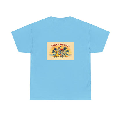 Patriotic Corgi Tee – “Mar-A-Doggo God Bless” Graphic Shirt