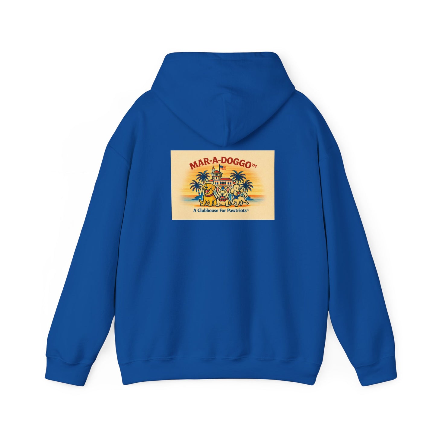 Dog Lover Hoodie — “MAR-A-DOGGO: My Dog Has Great Jeans” Graphic Pullover