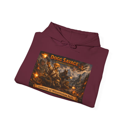 Dogg Savage Graphic Hoodie "Ambush At Wolfenheim Pass — Vintage Warrior Album Art Sweatshirt