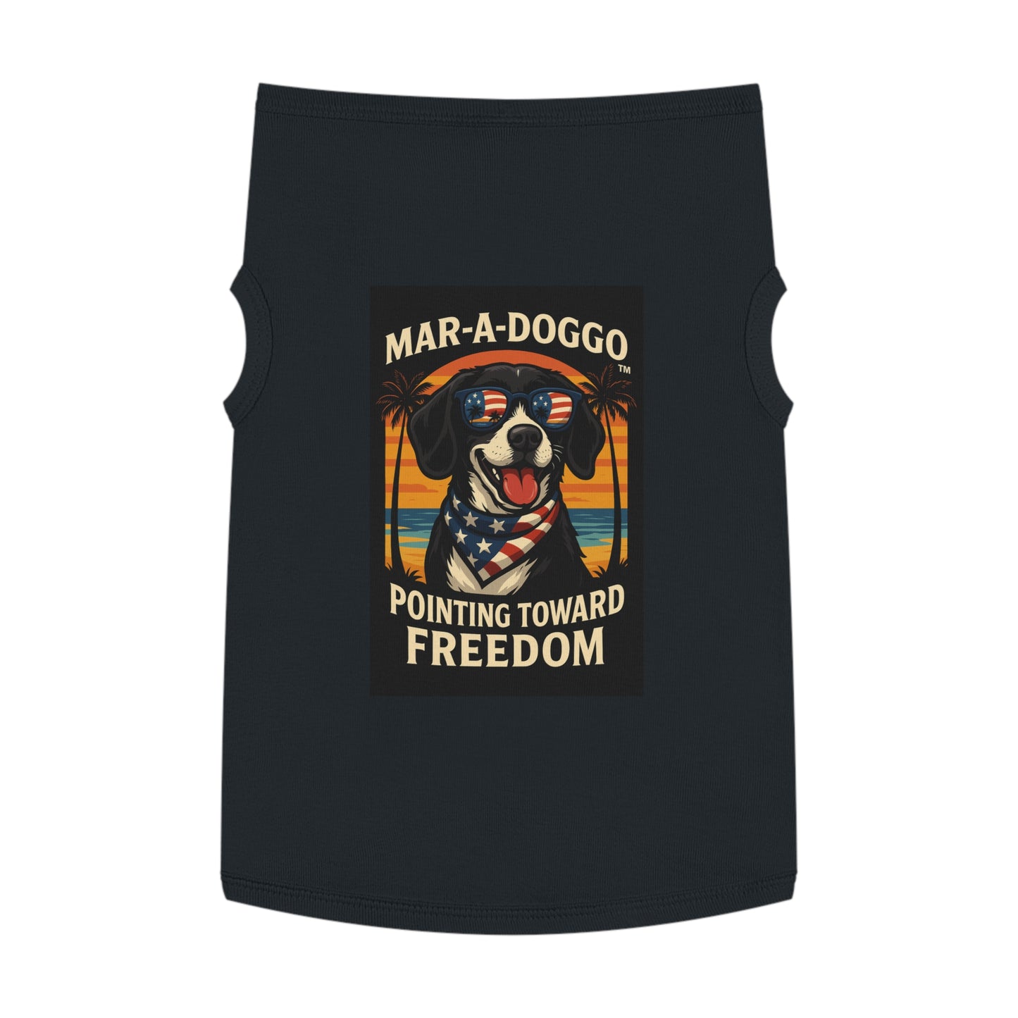 Patriotic 'Mar-A-Doggo Pointing Toward Freedom' Dog Shirt