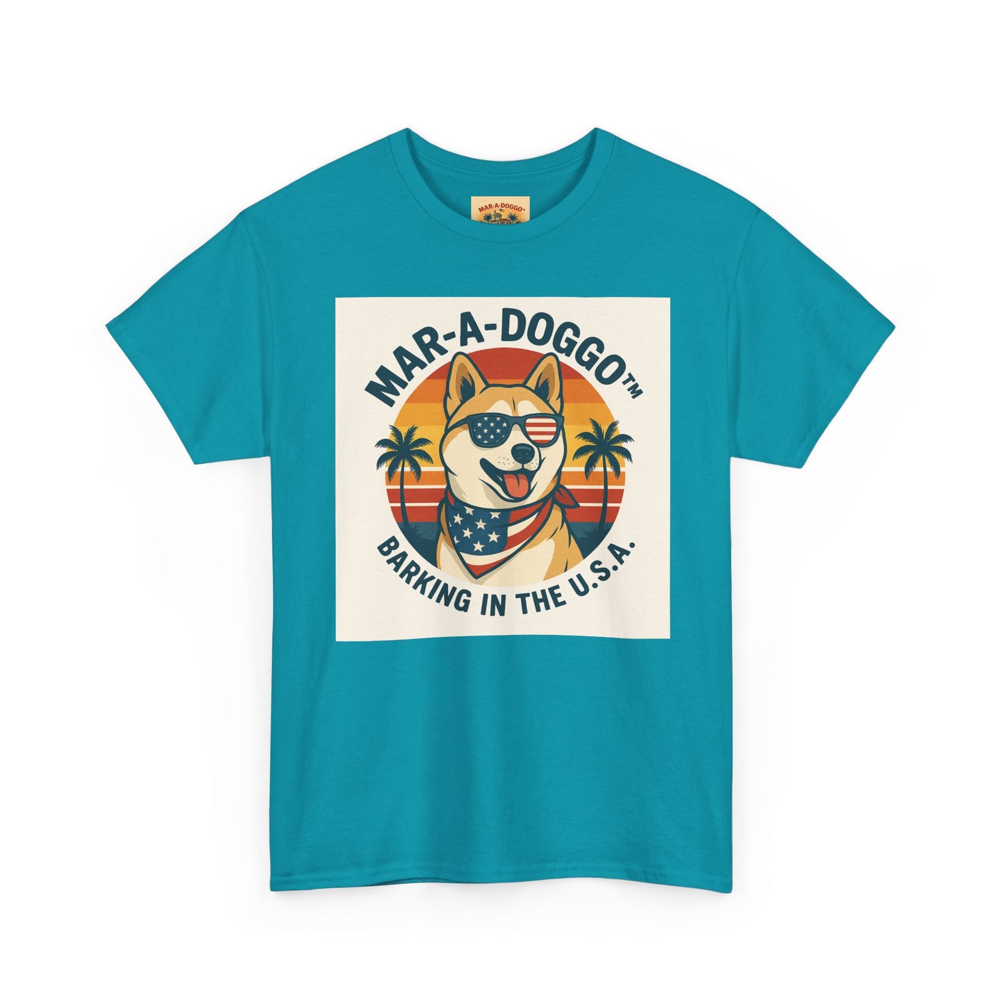 Mar-a-Doggo T-Shirt — 'Mar-A-Doggo: Barking in the U.S.A.' Retro Patriotic Dog Tee