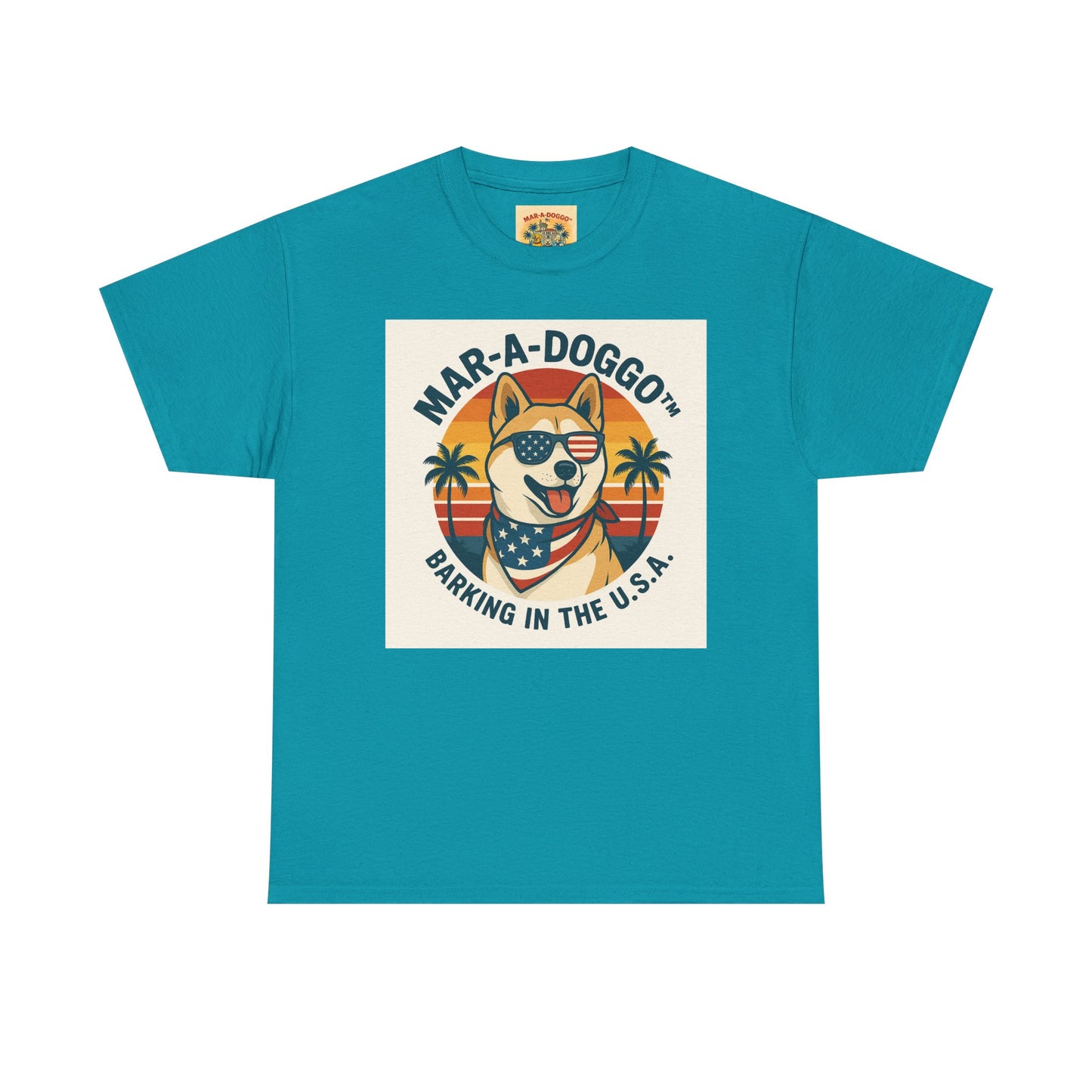 Mar-a-Doggo T-Shirt — 'Mar-A-Doggo: Barking in the U.S.A.' Retro Patriotic Dog Tee