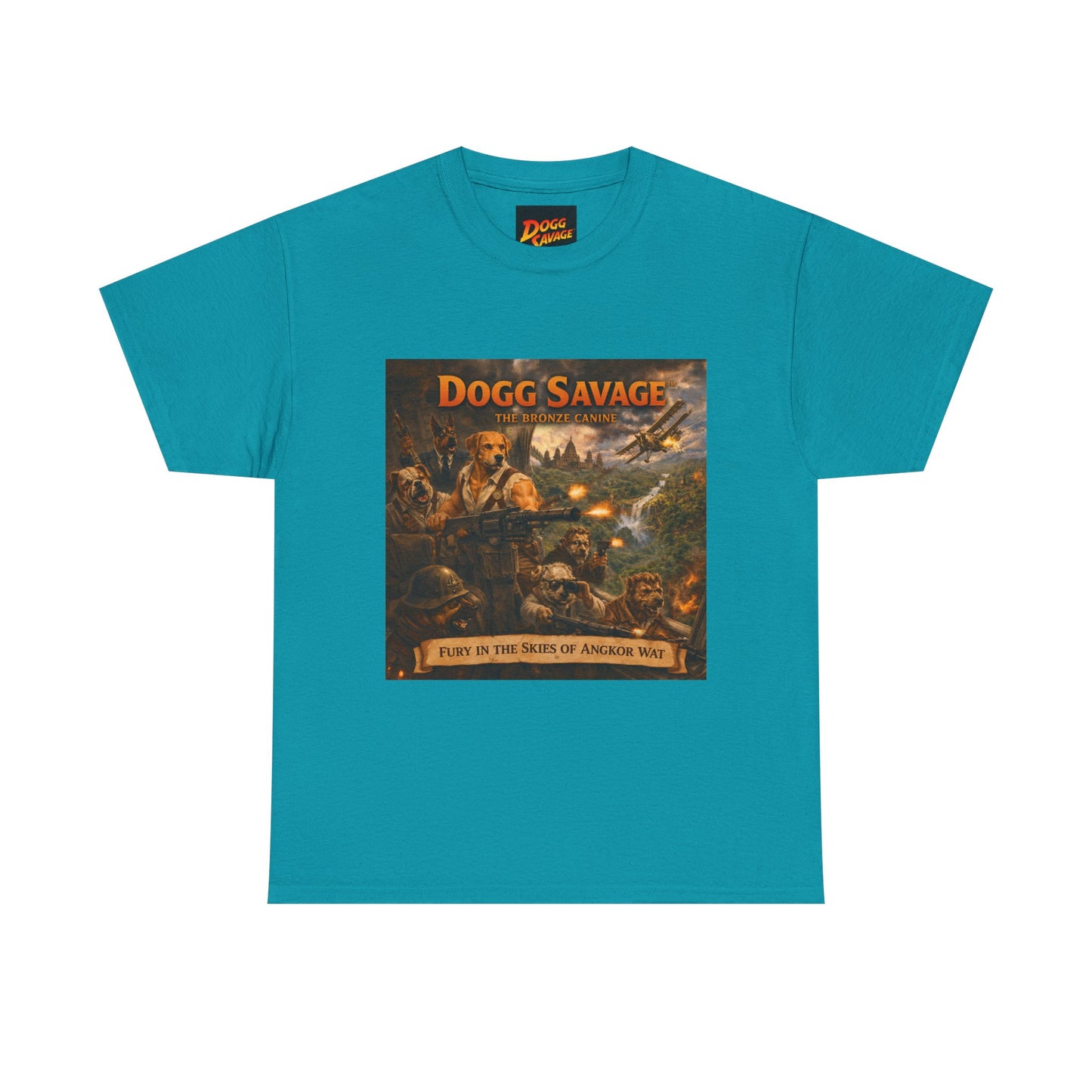 Dogg Savage Album Art T-Shirt "Fury In The Skies of Angkor Wat" — Vintage Rock Poster Tee