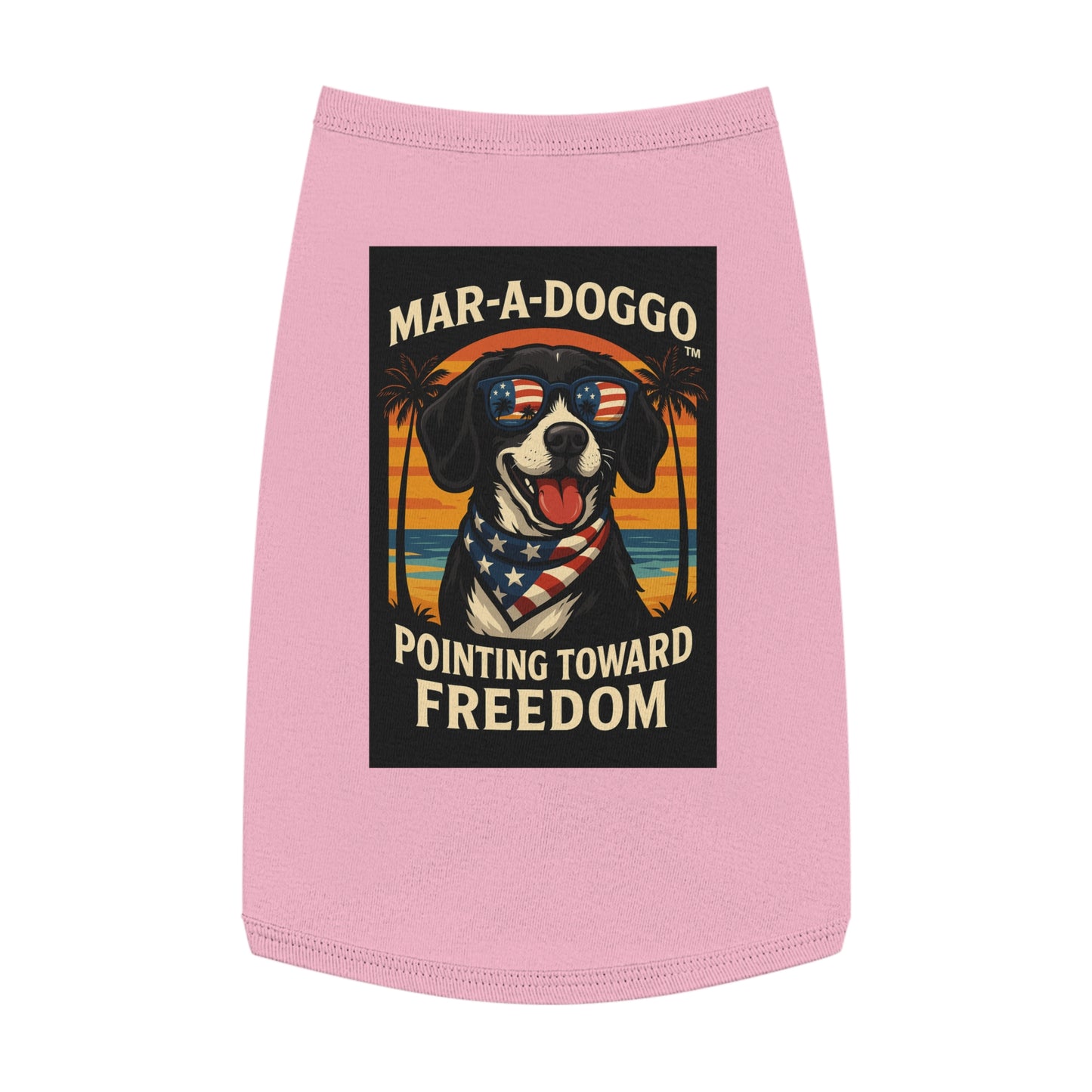 Patriotic 'Mar-A-Doggo Pointing Toward Freedom' Dog Shirt
