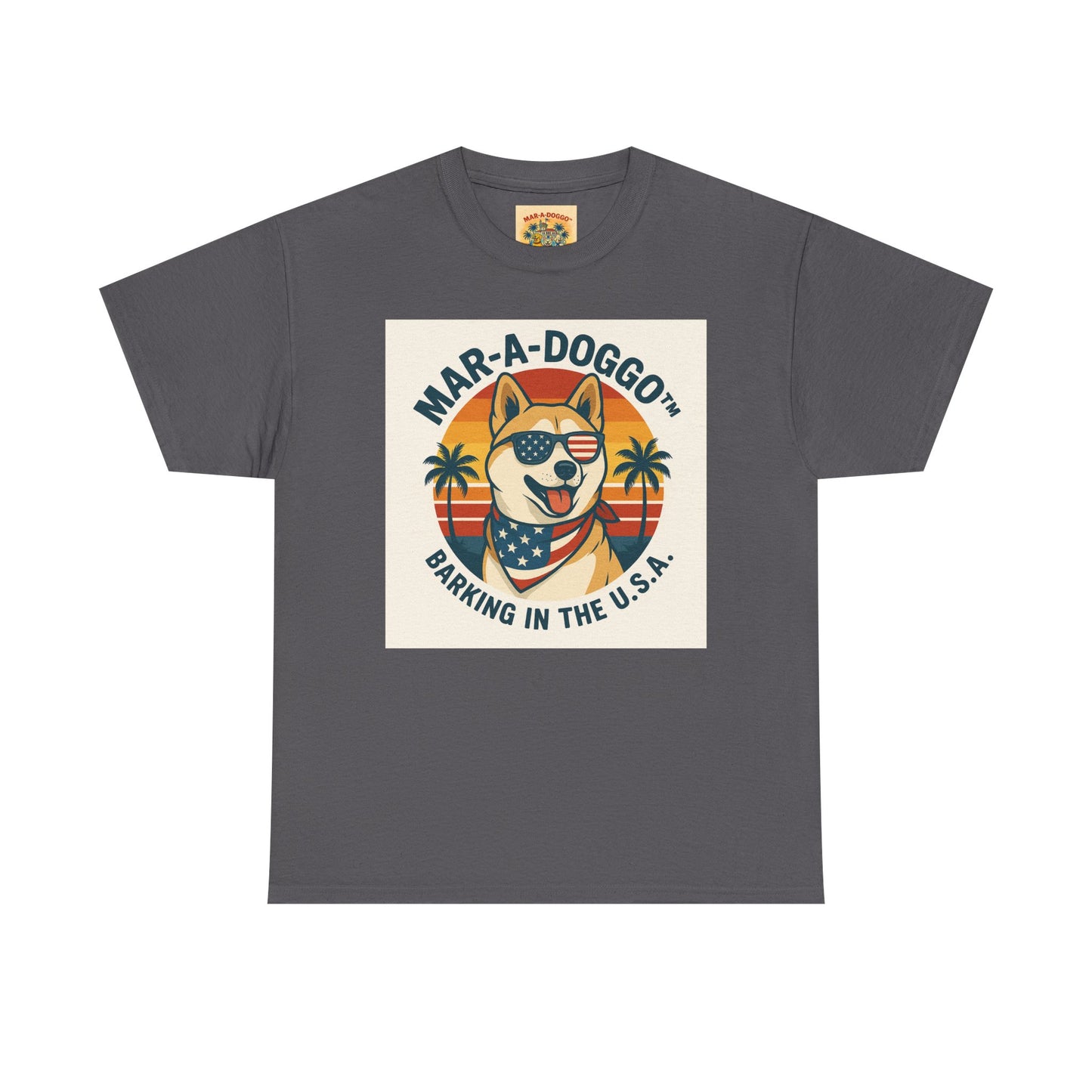 Mar-a-Doggo T-Shirt — 'Mar-A-Doggo: Barking in the U.S.A.' Retro Patriotic Dog Tee