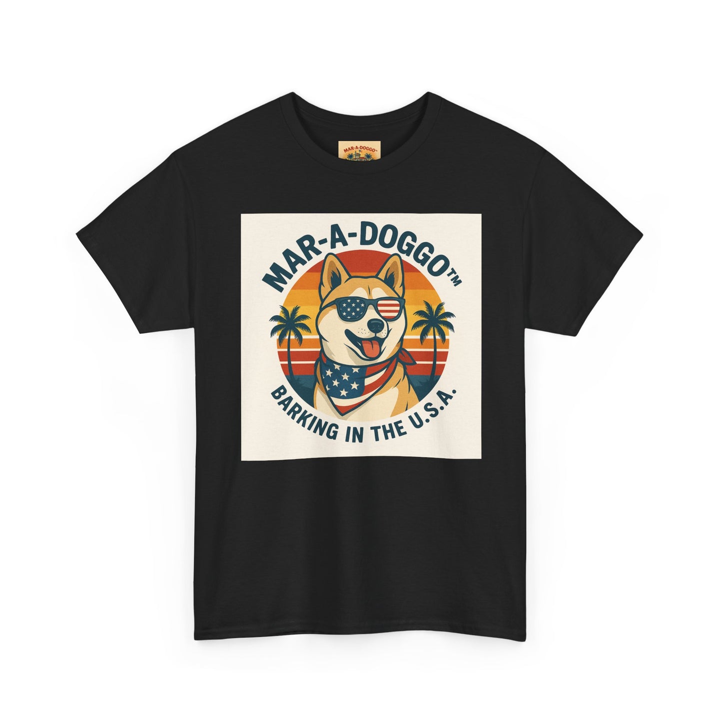 Mar-a-Doggo T-Shirt — 'Mar-A-Doggo: Barking in the U.S.A.' Retro Patriotic Dog Tee