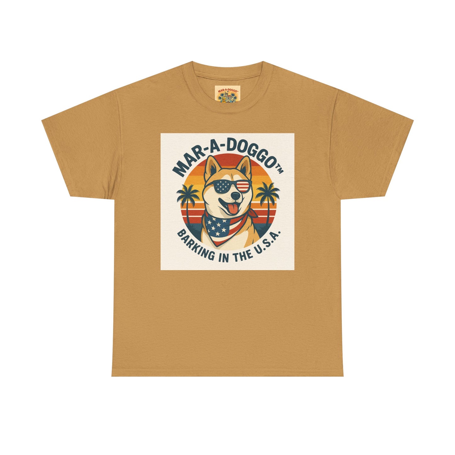 Mar-a-Doggo T-Shirt — 'Mar-A-Doggo: Barking in the U.S.A.' Retro Patriotic Dog Tee