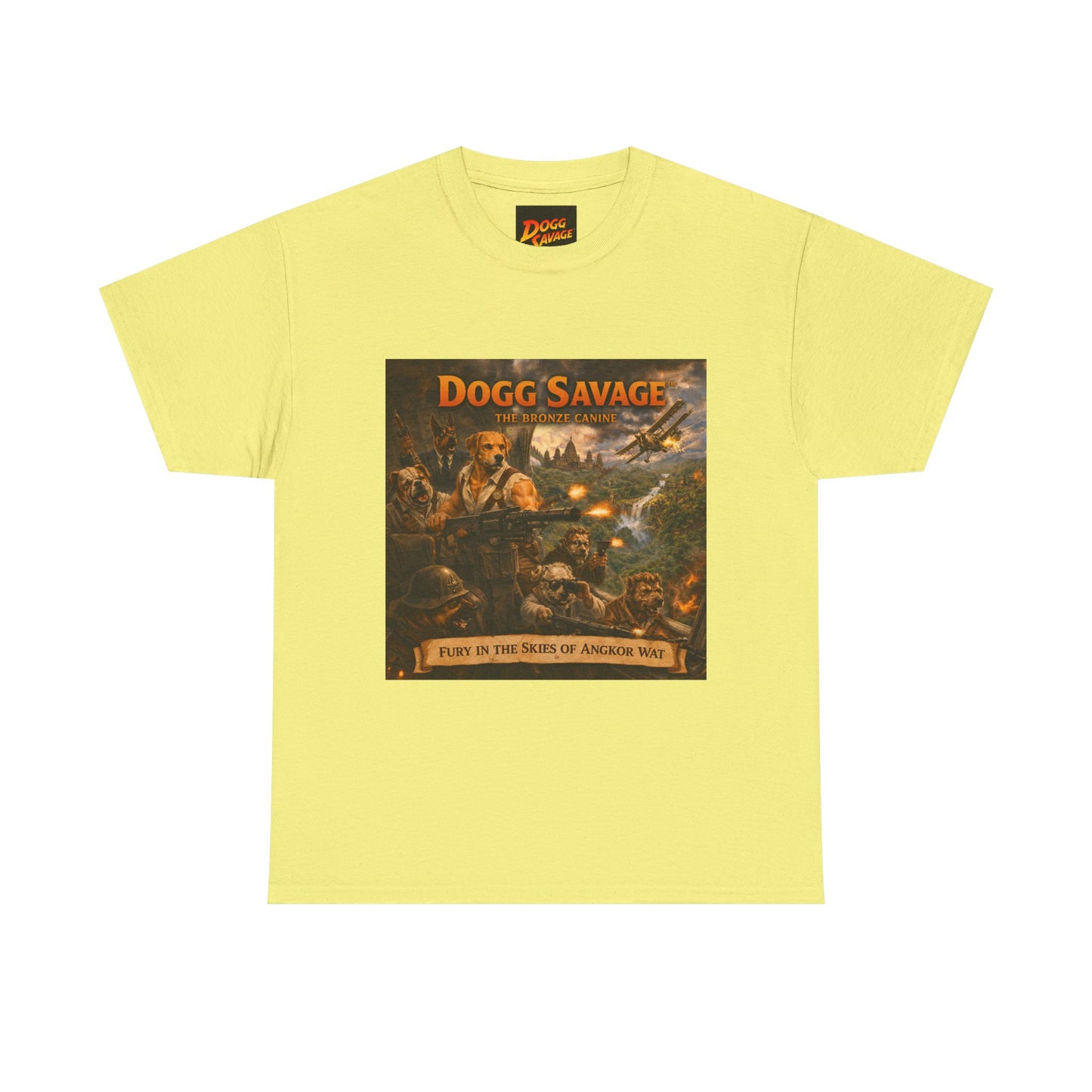 Dogg Savage Album Art T-Shirt "Fury In The Skies of Angkor Wat" — Vintage Rock Poster Tee