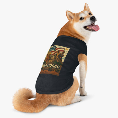 Patriotic 'Mar-a-Doggo' Pet Tank Top — American Flag Dog Shirt