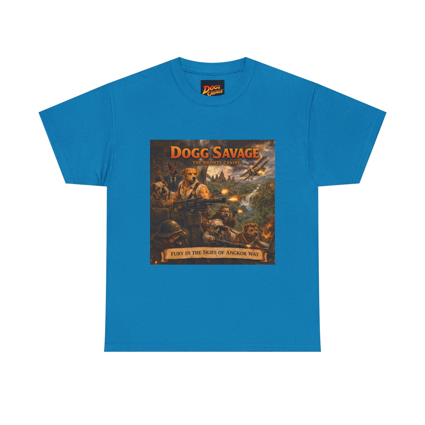 Dogg Savage Album Art T-Shirt "Fury In The Skies of Angkor Wat" — Vintage Rock Poster Tee