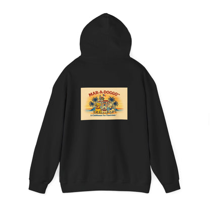 Hoodie - "Mar-A-Doggo" Tropical Dog Vacation Graphic Hoodie