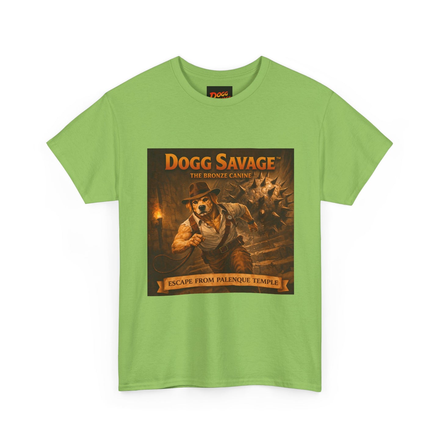 Graphic Tee — "Dogg Savage: Escape From Palenque Temple" Adventure Shirt