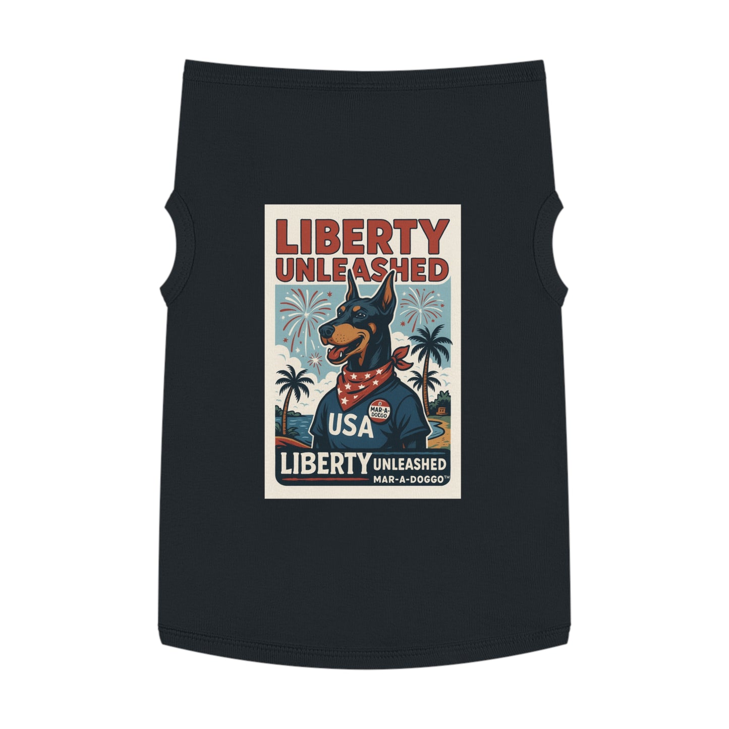 Dog Shirt - "Liberty Unleashed" USA Patriotic Dog Tank