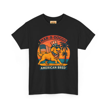 Mar-A-Doggo "American Bred" Tee — Patriotic Dog Graphic T-Shirt
