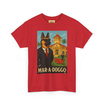 Mar-A-Doggo Graphic Tee — Vintage Resort Dog Print