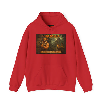 Dogg Savage Graphic Hoodie — Vintage Album Art Pullover "Doublecross At Tikal"