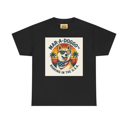 Mar-a-Doggo T-Shirt — 'Mar-A-Doggo: Barking in the U.S.A.' Retro Patriotic Dog Tee