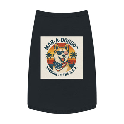 Patriotic Dog Tank Top – “Mar-A-Doggo: Barking in the U.S.A.” Pet Tee