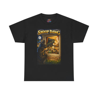 Dog Graphic Tee — "Snoop Dawg" Retro Party T-Shirt