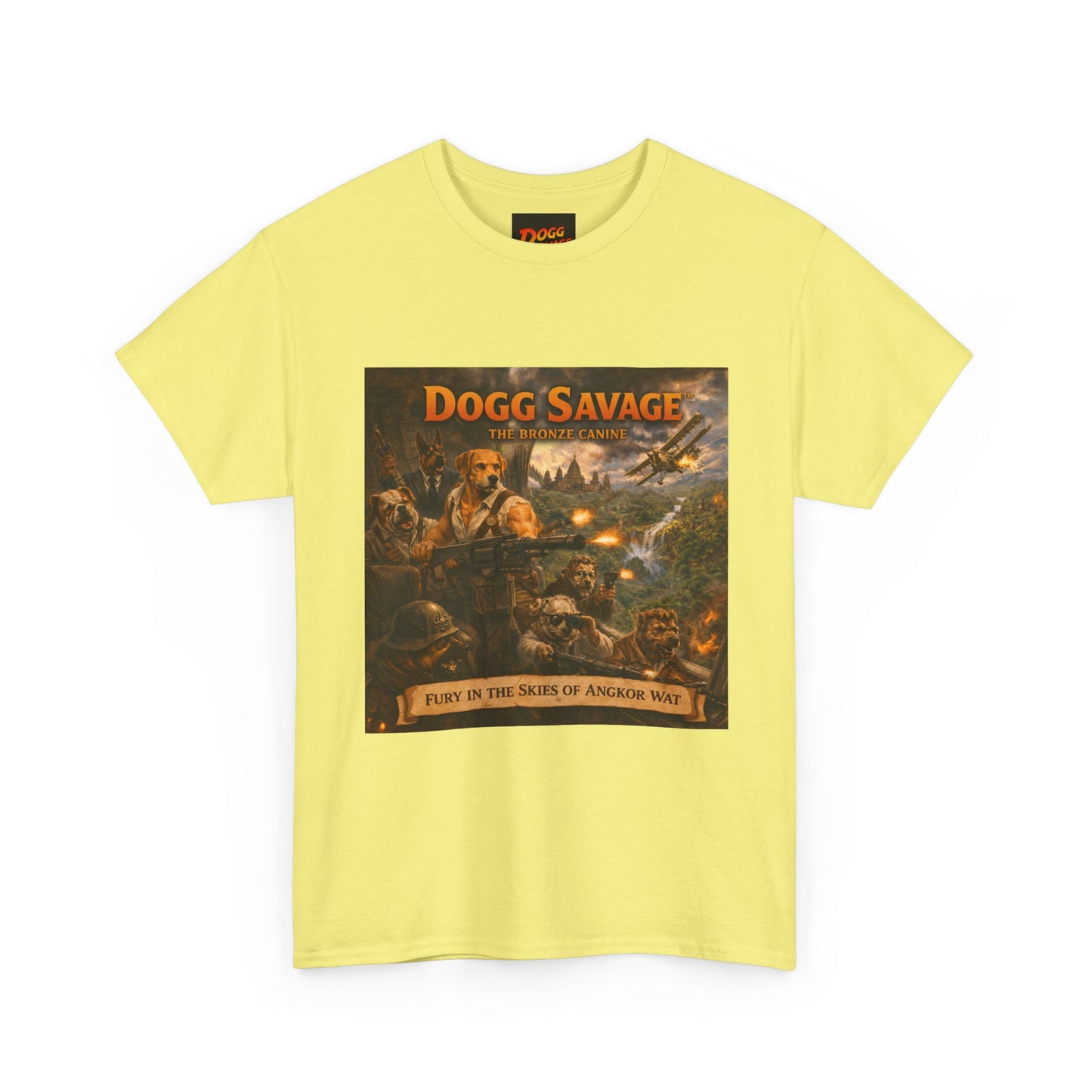 Dogg Savage Album Art T-Shirt "Fury In The Skies of Angkor Wat" — Vintage Rock Poster Tee