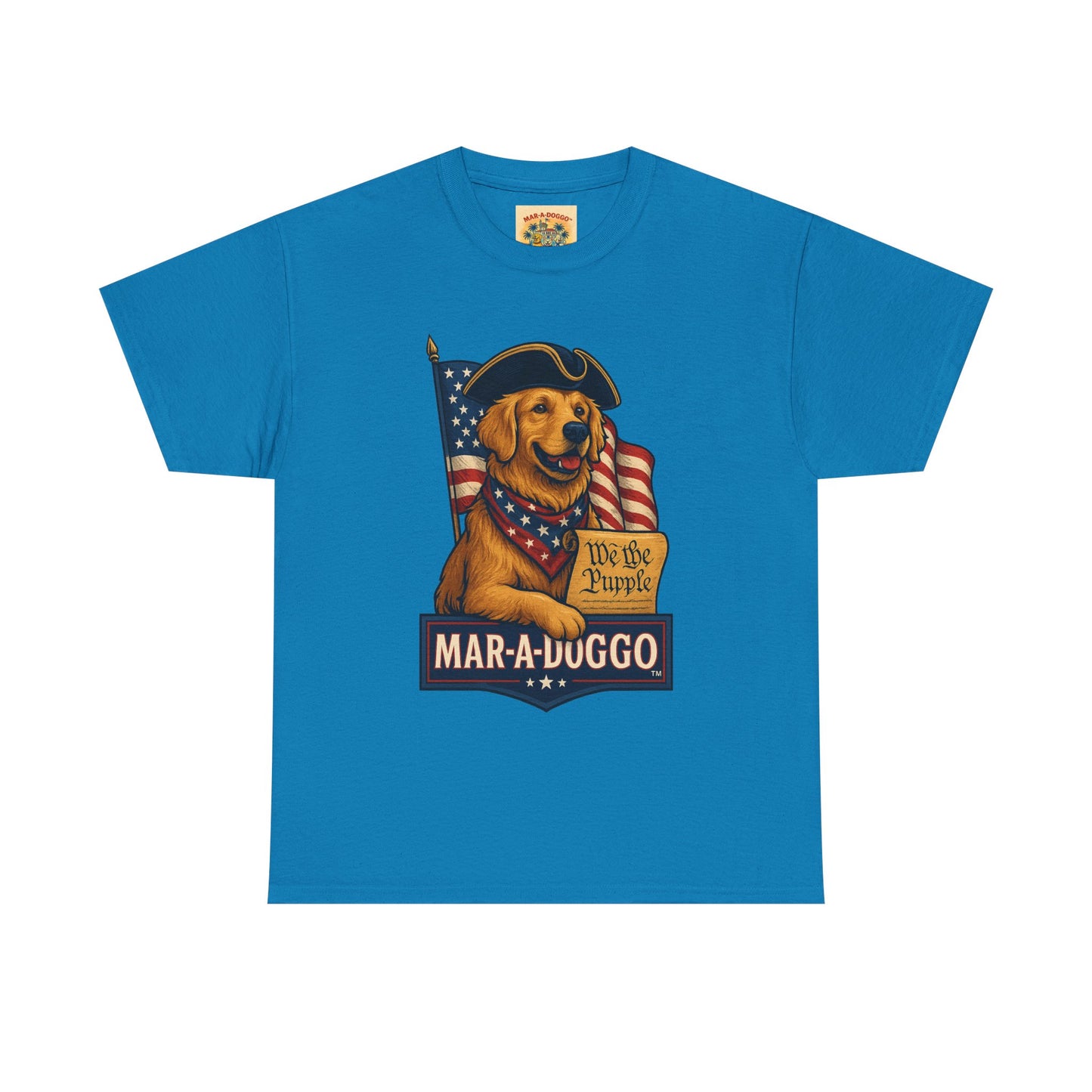 Mar-a-Duggo Patriotic Dog Tee — "We the Pupple" Vintage Americana T-Shirt