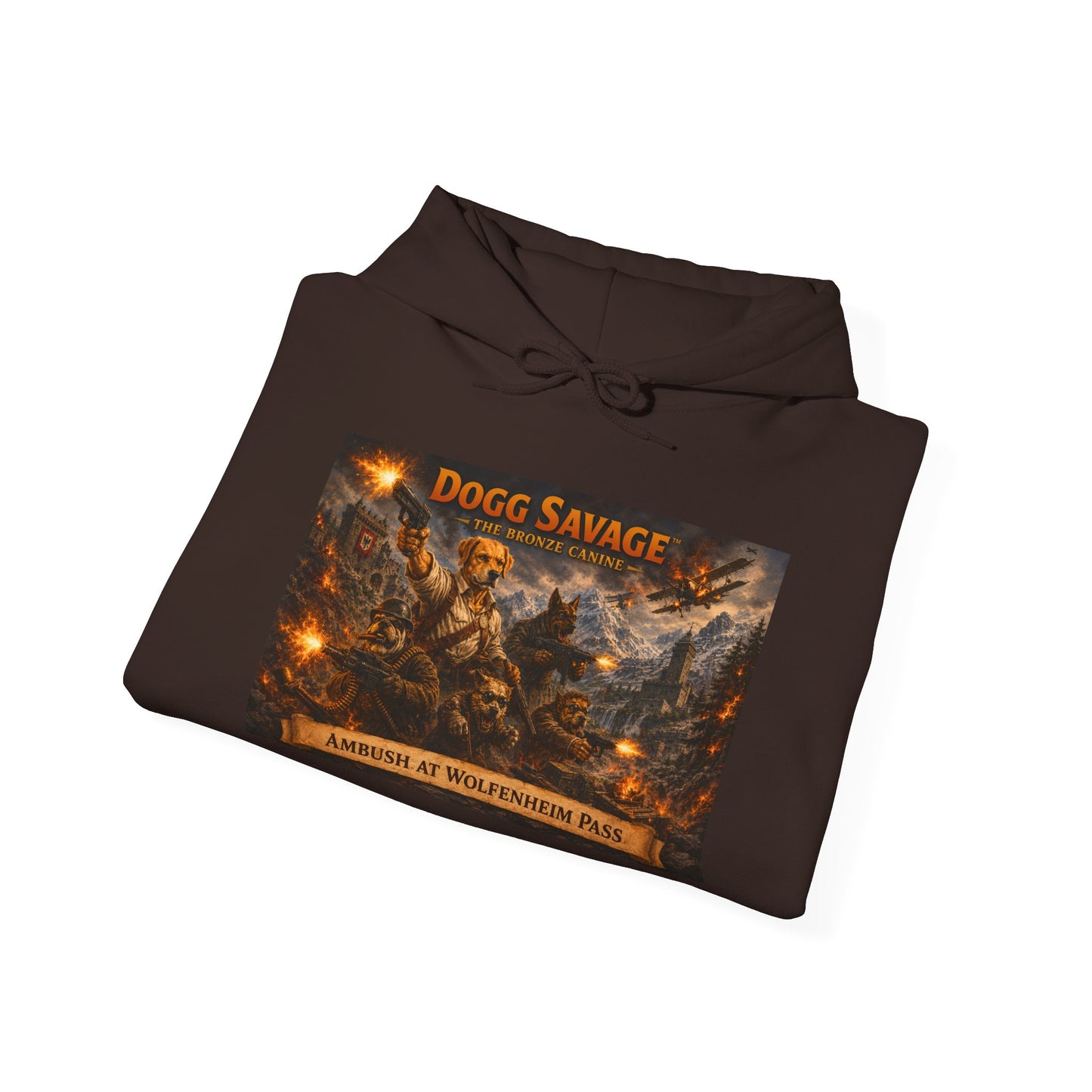 Dogg Savage Graphic Hoodie "Ambush At Wolfenheim Pass — Vintage Warrior Album Art Sweatshirt