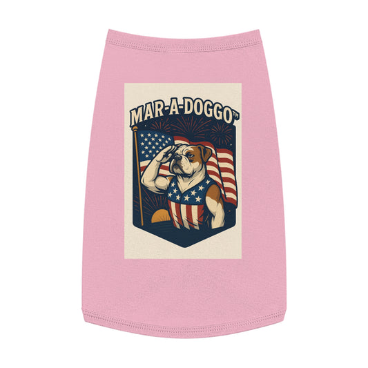 Patriotic Dog Shirt — "Mar-a-Doggo" American Flag Bulldog