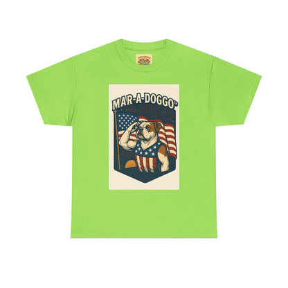 Mar-A-Doggo Patriotic Tee — American Flag Bulldog Graphic T-Shirt